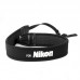 Nikon Neoprene Camera Neck Strap Black Color with White Letter